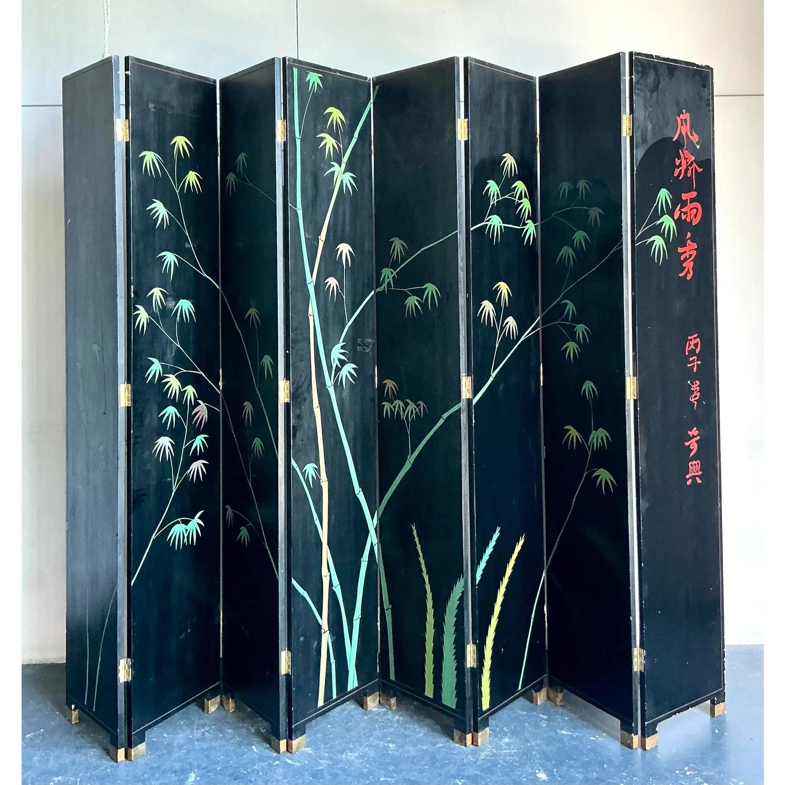 Vintage Asian Monumental 8 Panel Coromandel Screen — additional photo 5