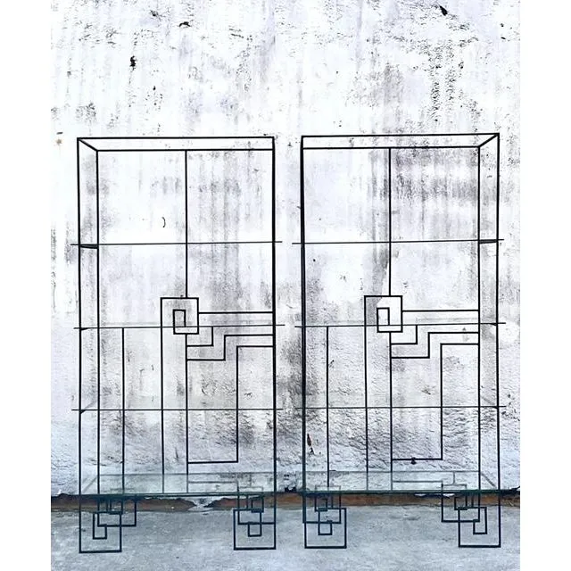 Vintage Boho Deco Wrought Iron Etagere - A Pair — additional photo 4