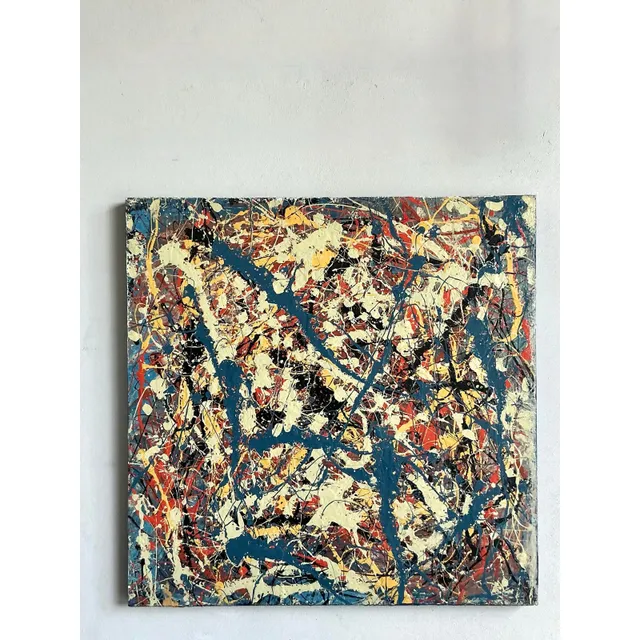 Vintage Boho Original Abstract Oil on Canvas - Canvas, 36W x 36H — additional photo 7