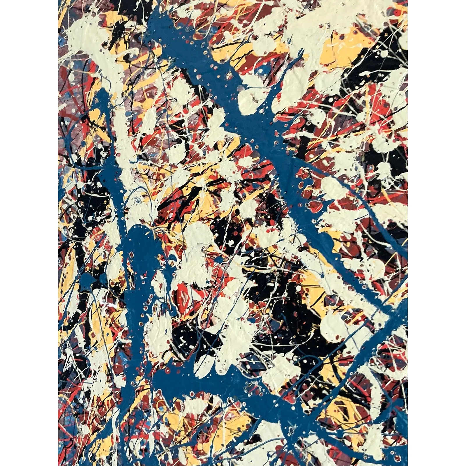 Vintage Boho Original Abstract Oil on Canvas - Canvas, 36W x 36H — additional photo 4