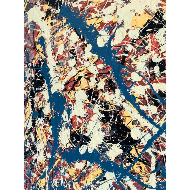 Vintage Boho Original Abstract Oil on Canvas - Canvas, 36W x 36H — additional photo 4