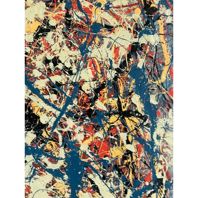 Vintage Boho Original Abstract Oil on Canvas - Canvas, 36W x 36H — additional photo 6