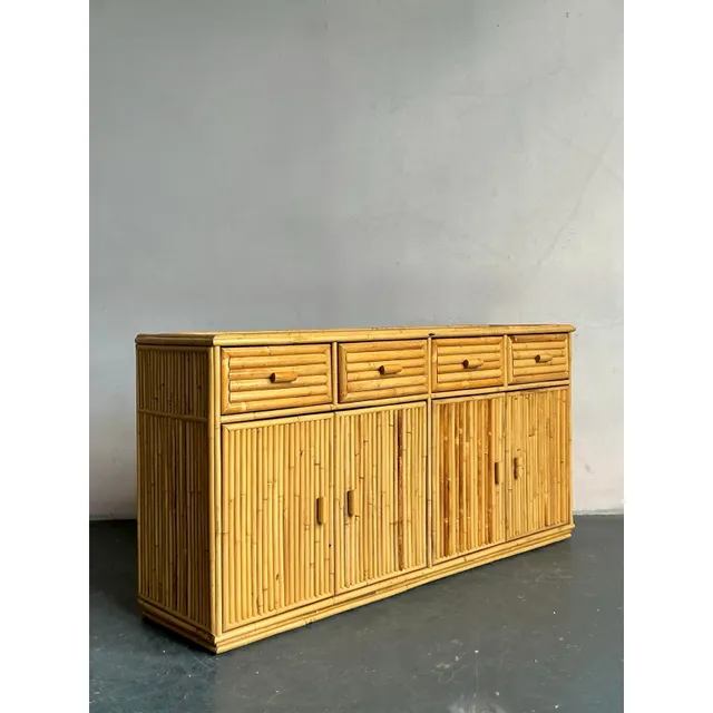 Vintage Boho Rattan Credenza — additional photo 1