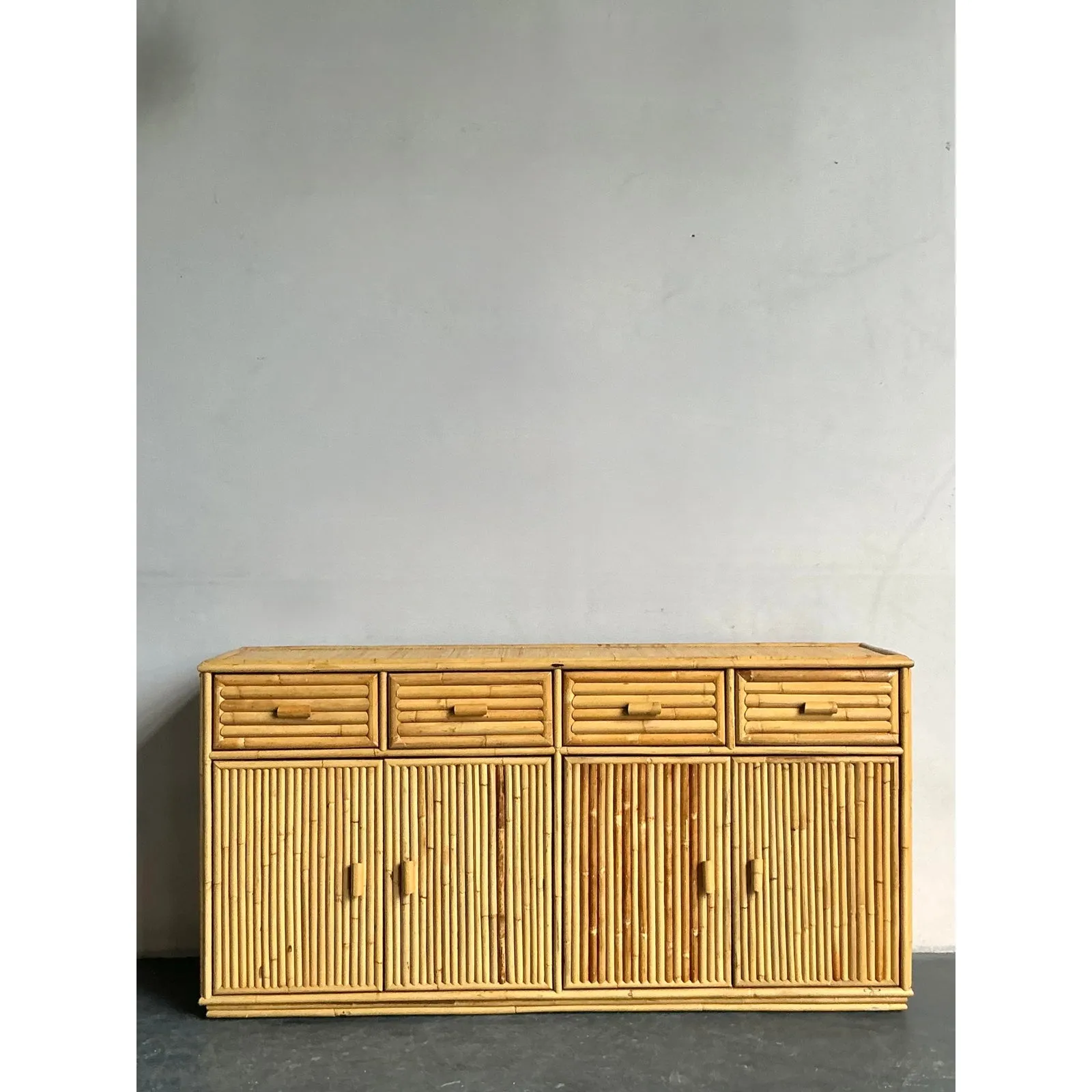 Vintage Boho Rattan Credenza — additional photo 5