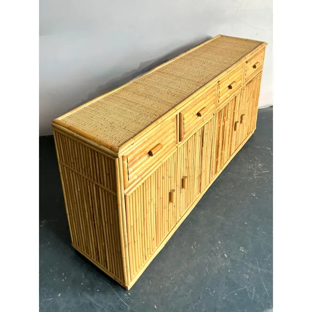 Vintage Boho Rattan Credenza — additional photo 6