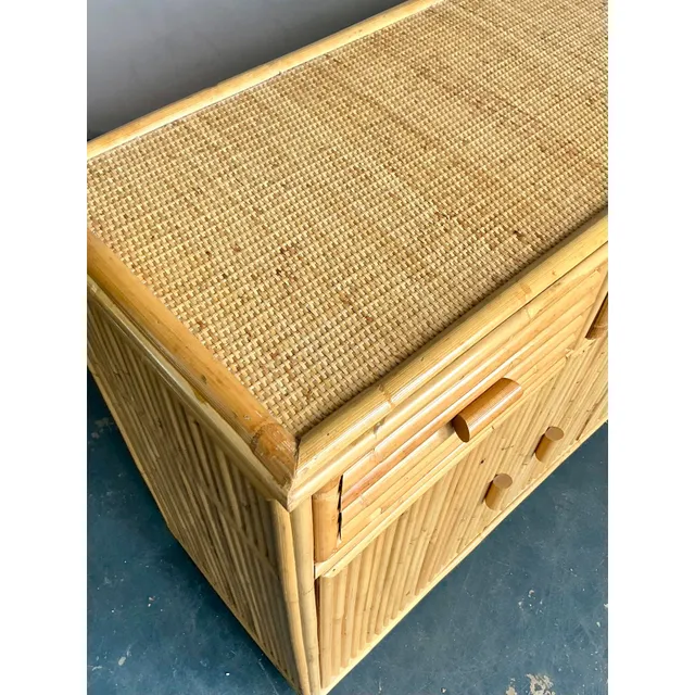 Vintage Boho Rattan Credenza — additional photo 2