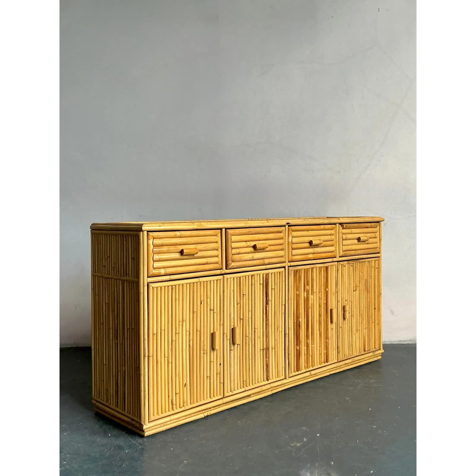 Vintage Boho Rattan Credenza — additional photo 7