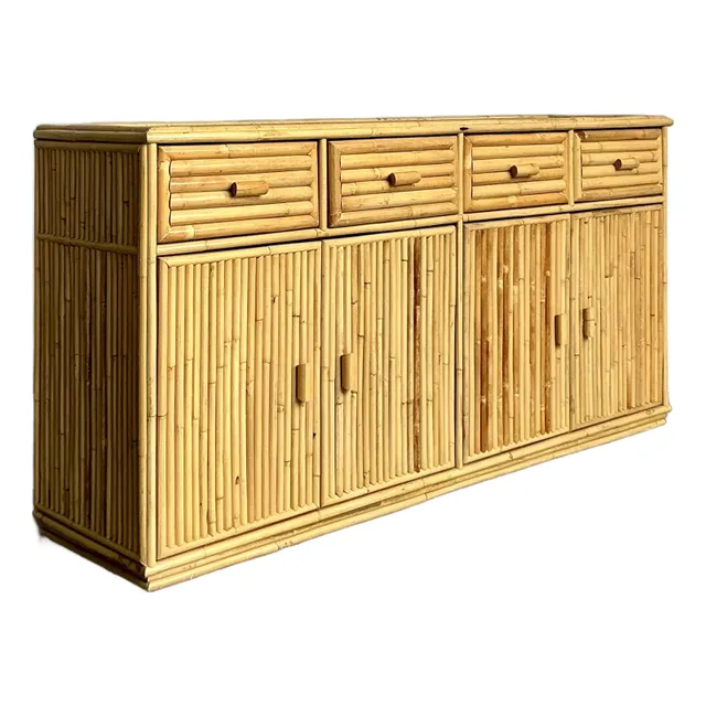 Vintage Boho Rattan Credenza — additional photo 8
