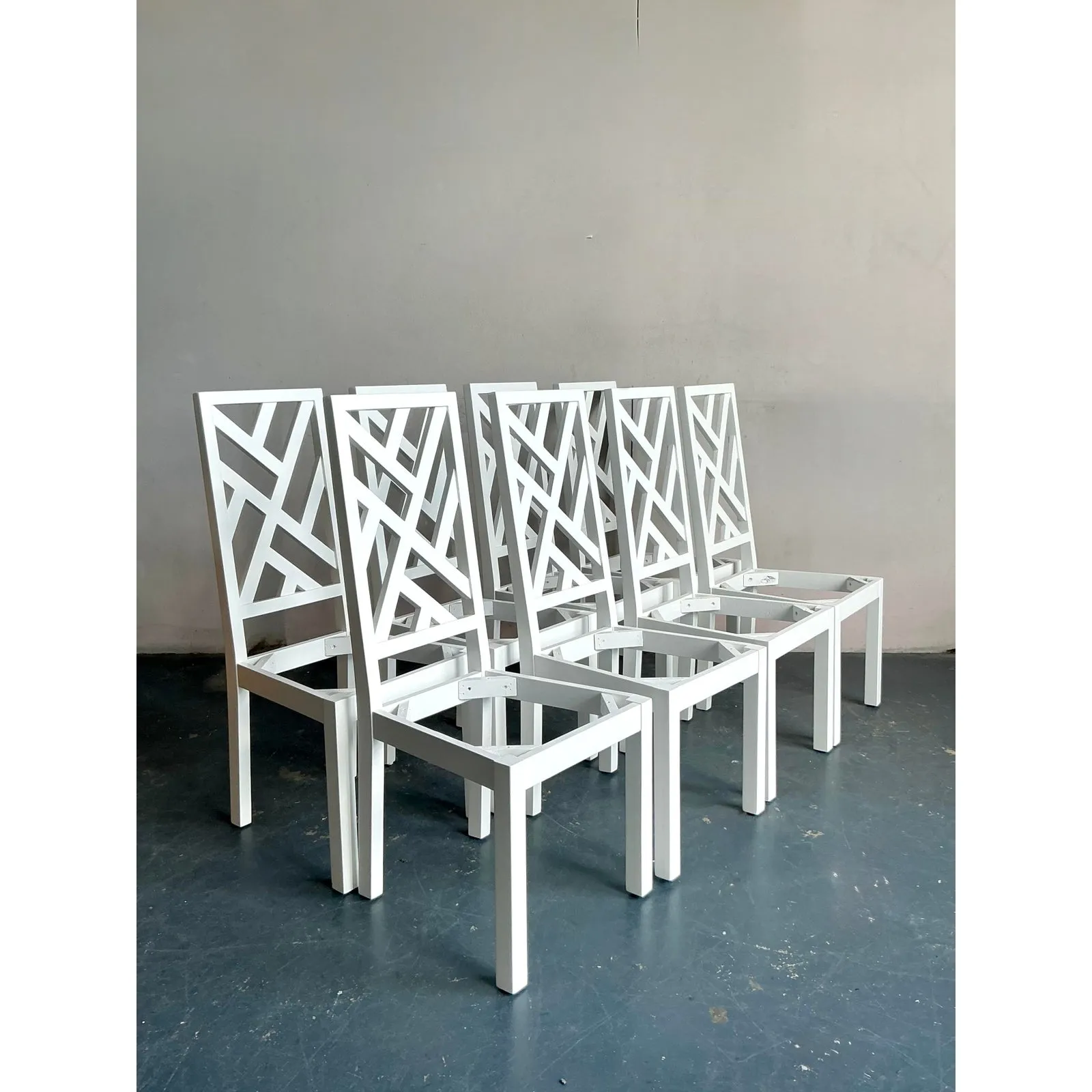 Vintage Regency Chinese Chippendale Dining Chairs - Set of 8 — additional photo 3