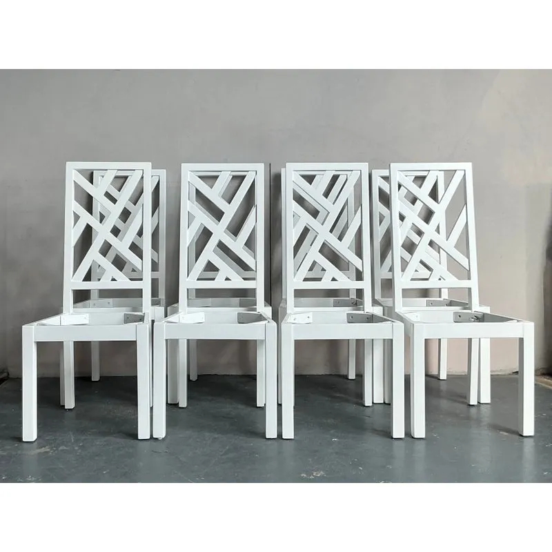 Vintage Regency Chinese Chippendale Dining Chairs - Set of 8 — additional photo 2