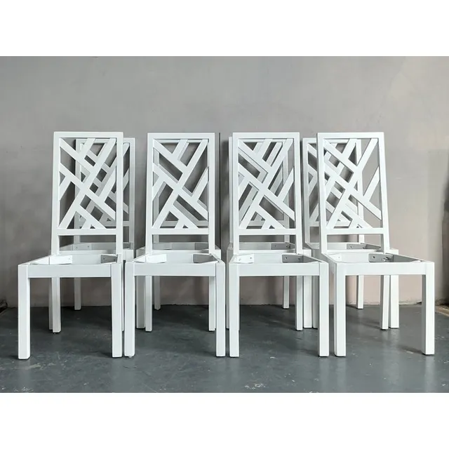 Vintage Regency Chinese Chippendale Dining Chairs - Set of 8 — additional photo 2
