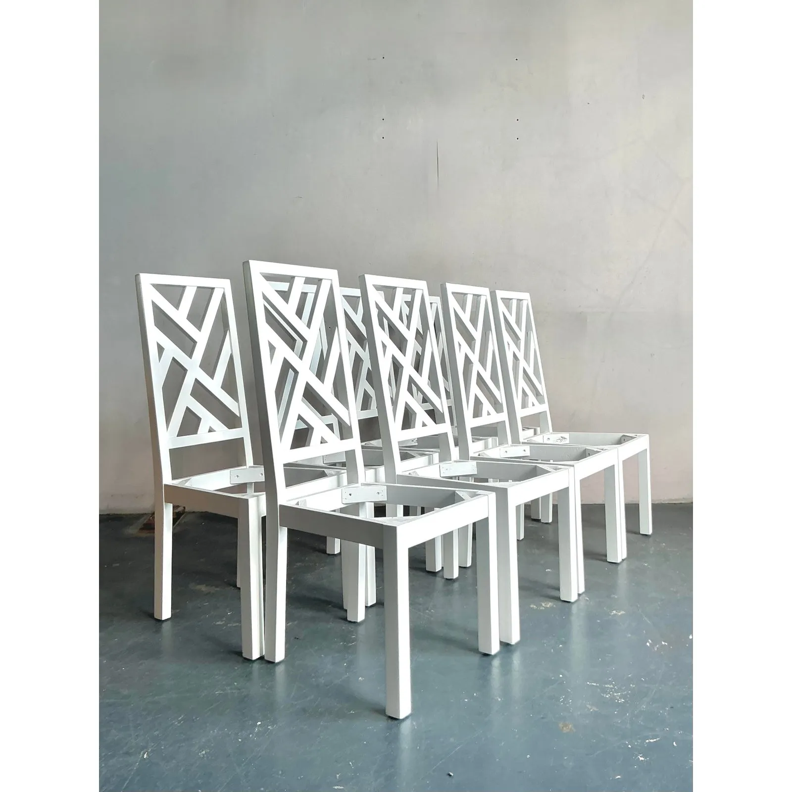 Vintage Regency Chinese Chippendale Dining Chairs - Set of 8 — additional photo 4