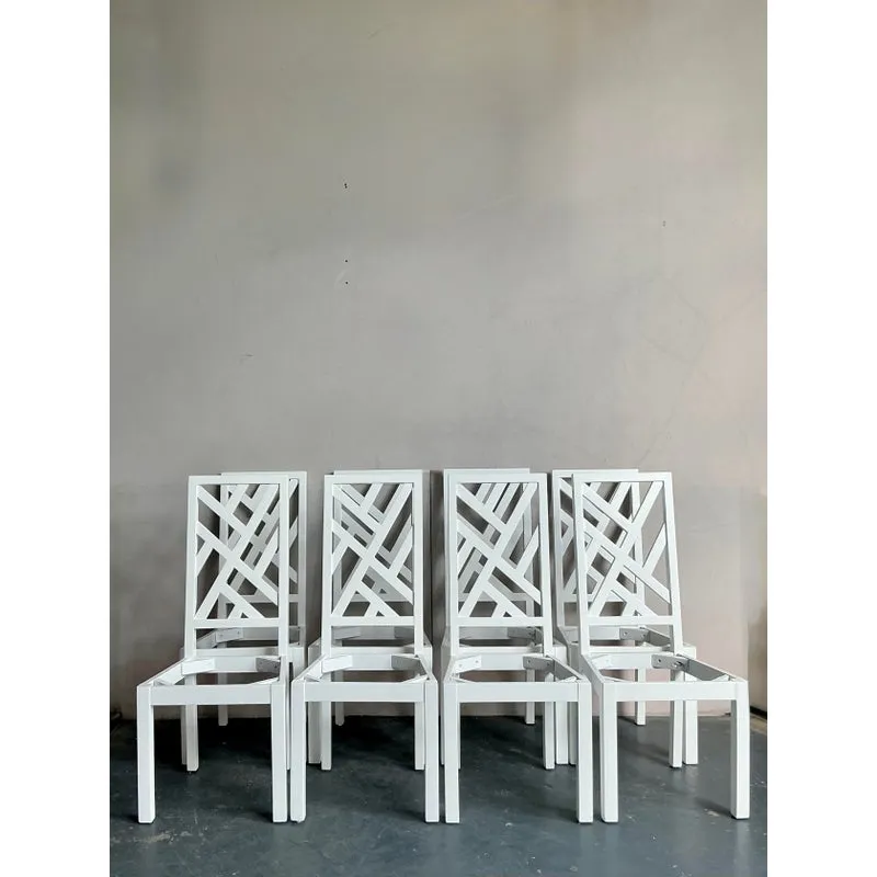 Vintage Regency Chinese Chippendale Dining Chairs - Set of 8 — additional photo 5
