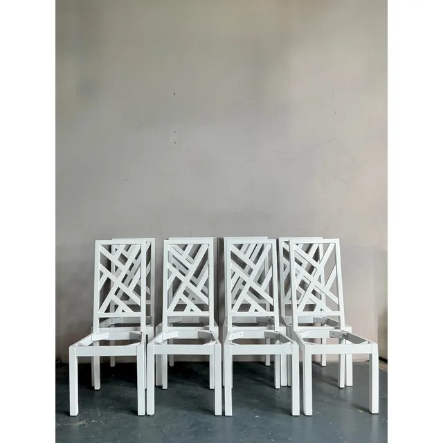 Vintage Regency Chinese Chippendale Dining Chairs - Set of 8 — additional photo 6