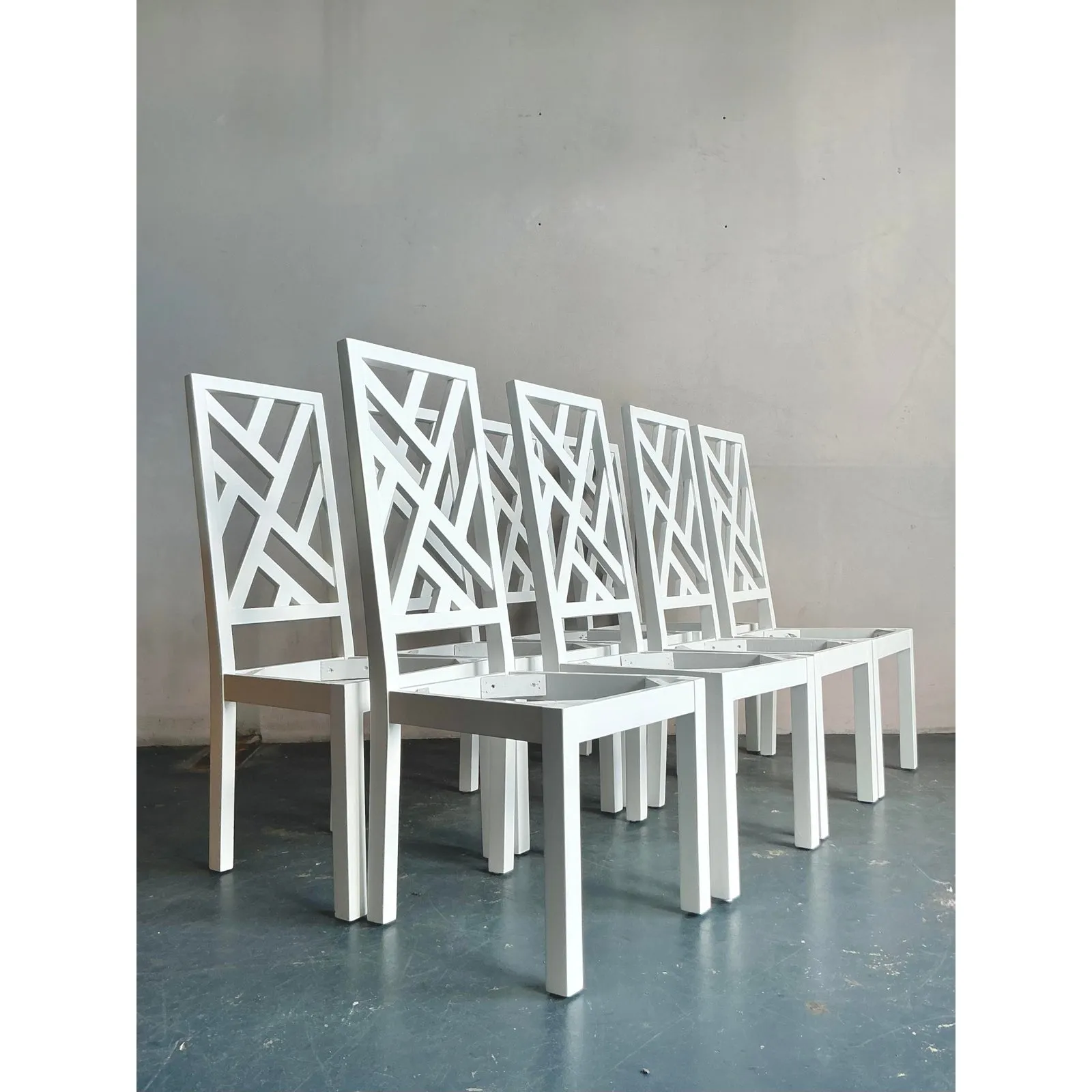 Vintage Regency Chinese Chippendale Dining Chairs - Set of 8 — additional photo 8