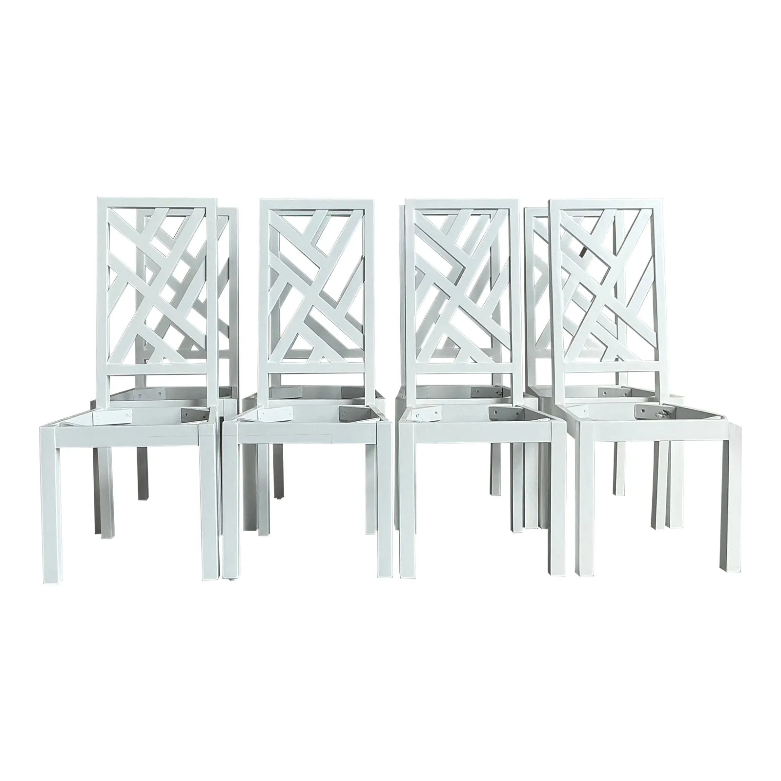 Vintage Regency Chinese Chippendale Dining Chairs - Set of 8 — additional photo 1