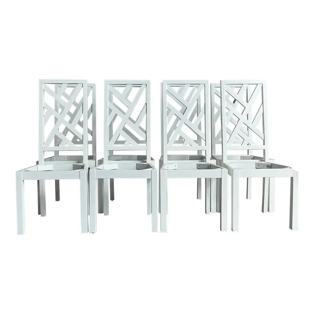 Vintage Regency Chinese Chippendale Dining Chairs - Set of 8 — additional photo 1