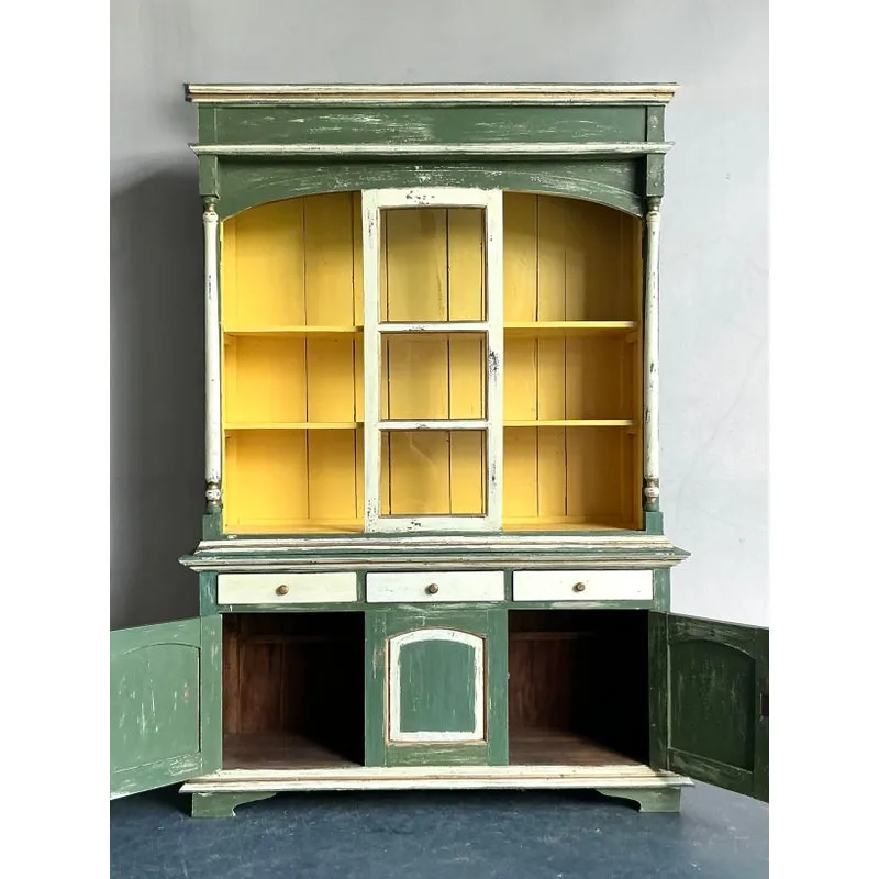 Vintage Boho Primitive Painted Hutch — additional photo 3