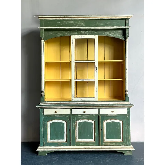 Vintage Boho Primitive Painted Hutch — additional photo 6