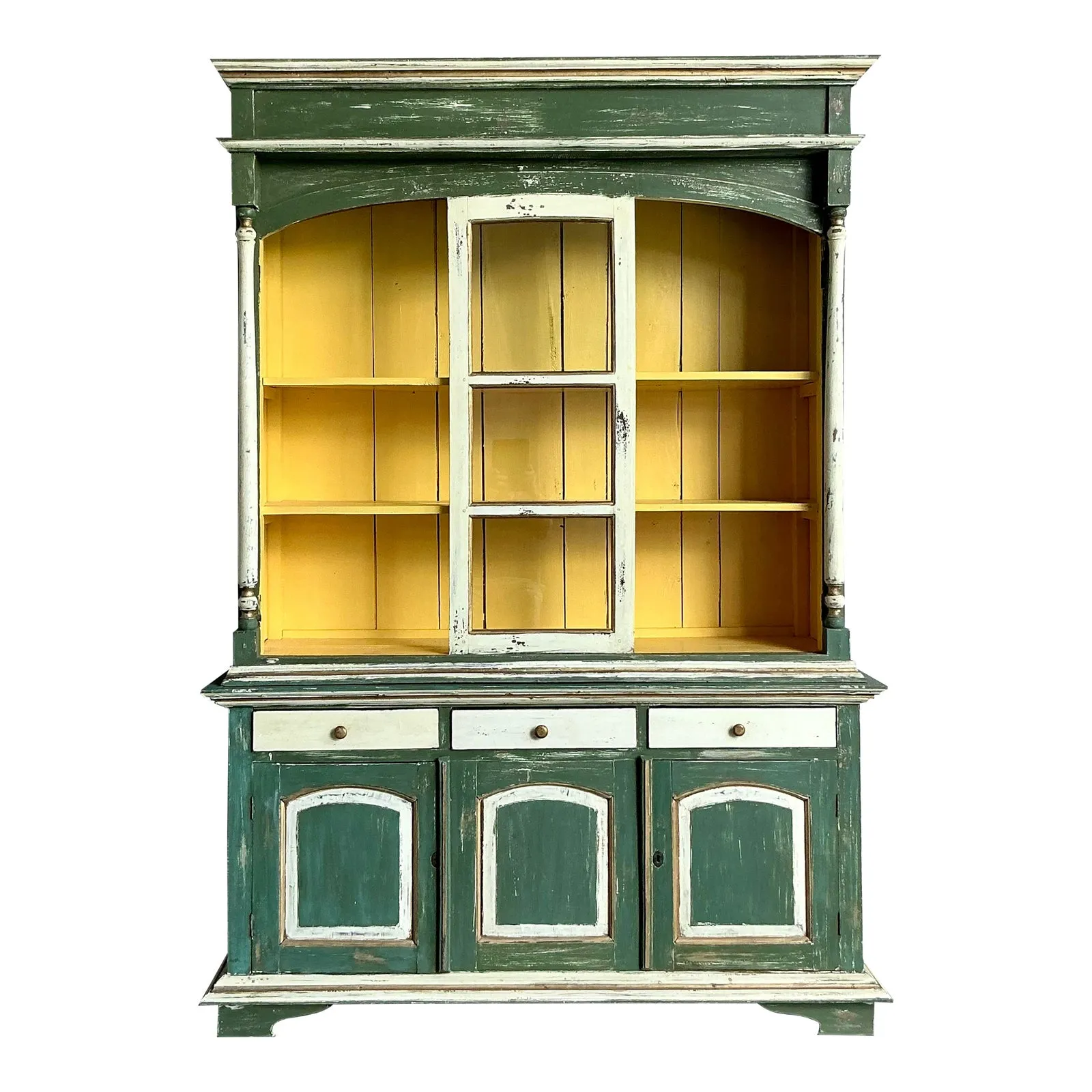 Vintage Boho Primitive Painted Hutch — additional photo 8