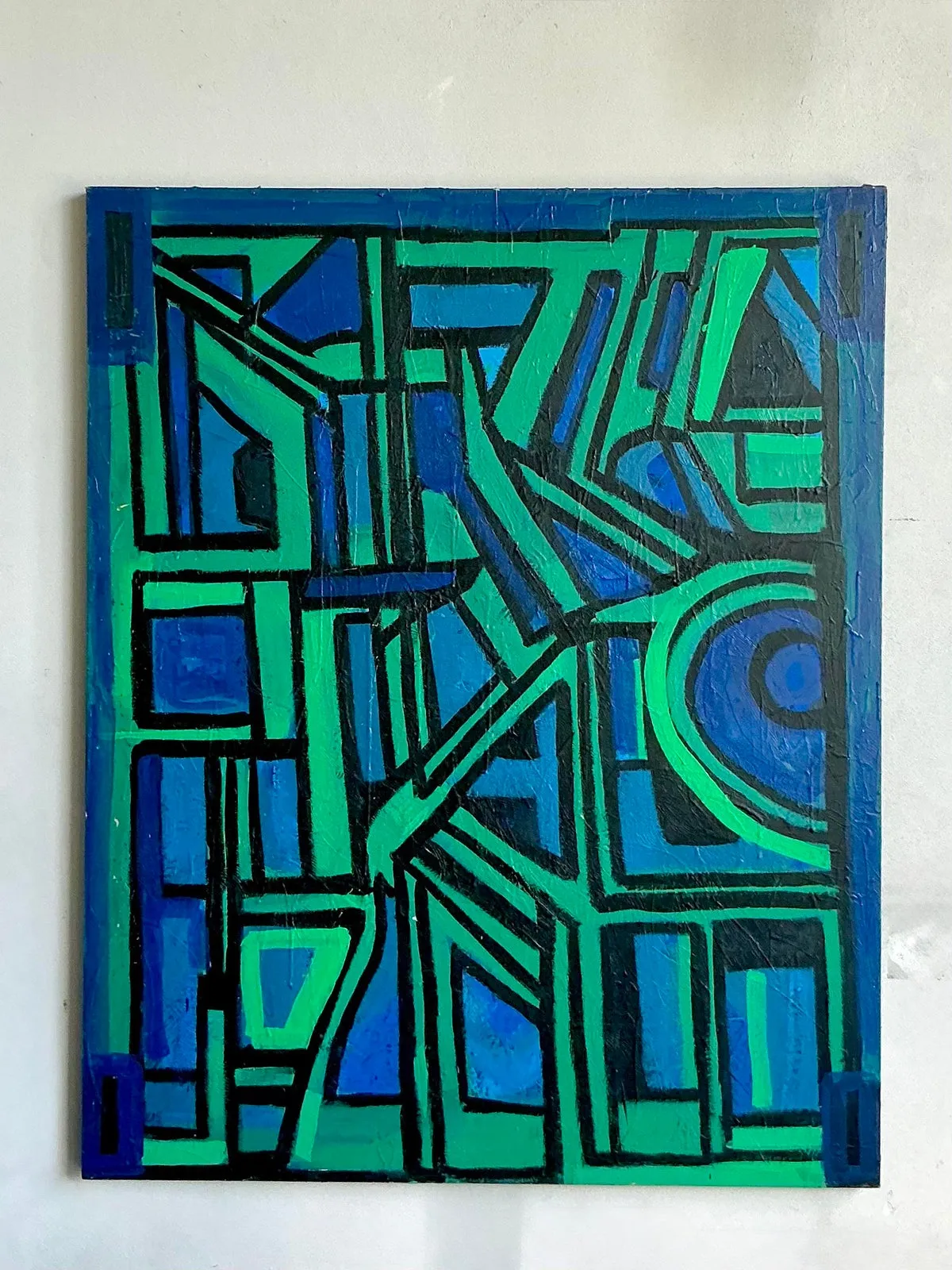 Vintage Boho Monumental Original Abstract Oil on Canvas — additional photo 4