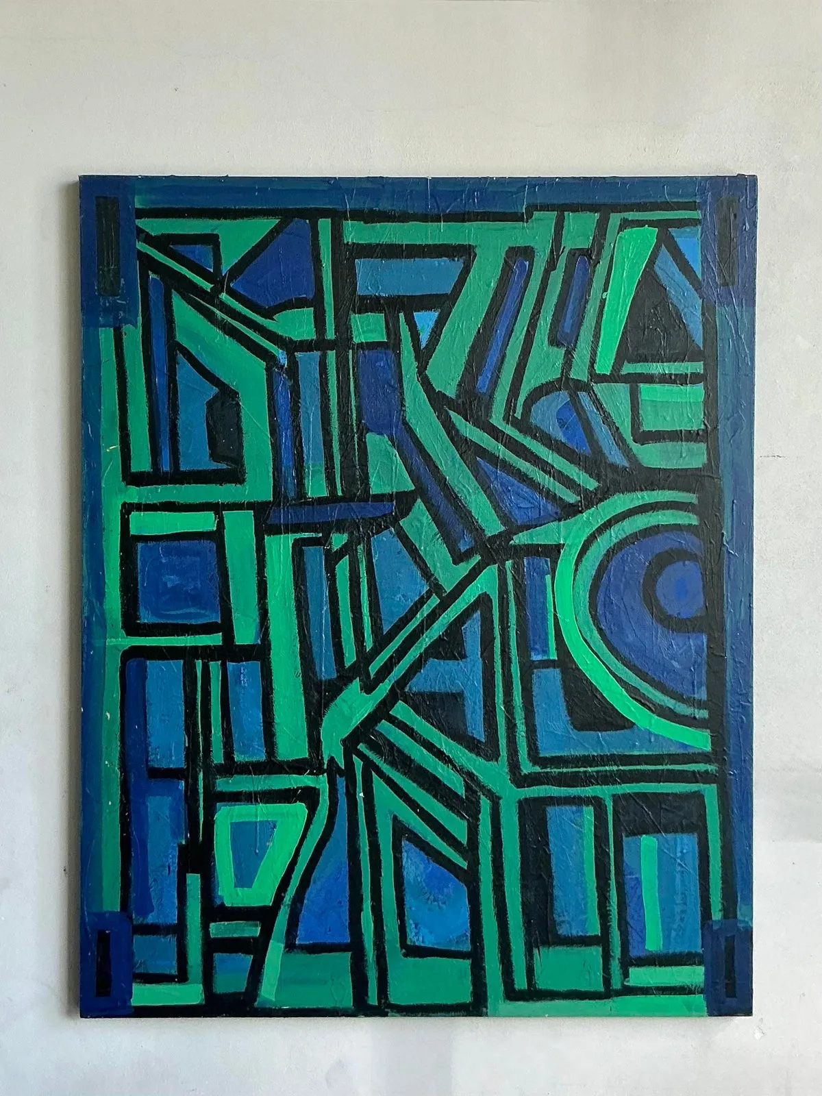 Vintage Boho Monumental Original Abstract Oil on Canvas — additional photo 6