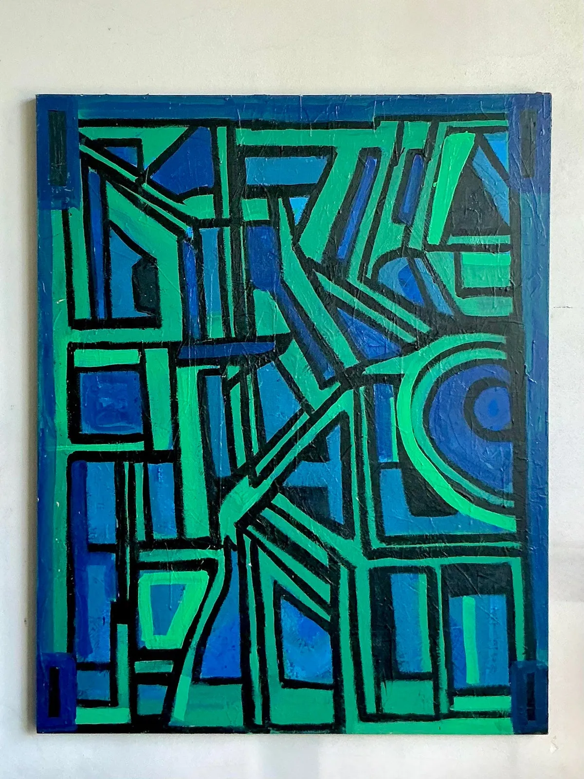 Vintage Boho Monumental Original Abstract Oil on Canvas — additional photo 8