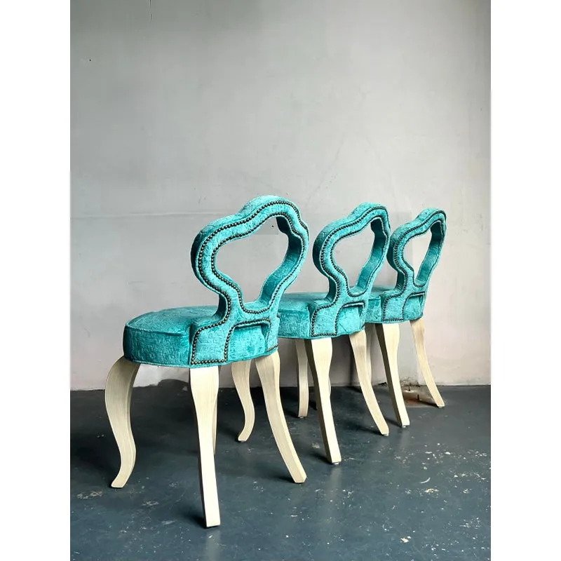 Vintage Regency Keyhole Barstools - Set of 3 — additional photo 3