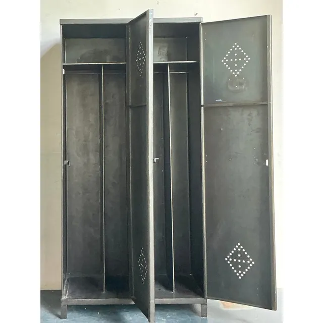 Vintage Boho Perforated Metal Armoire — additional photo 3