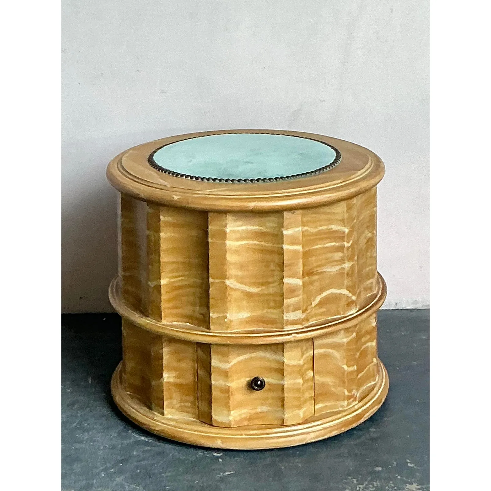 Vintage Regency Hand Painted Column Low Stool — additional photo 7