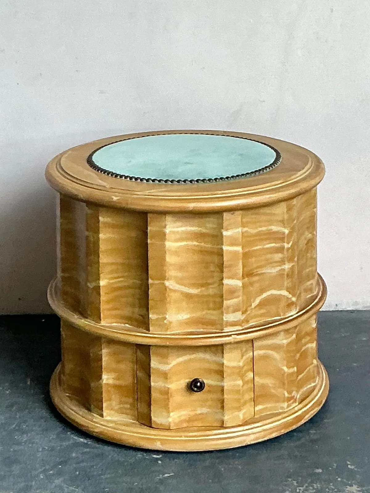 Vintage Regency Hand Painted Column Low Stool — additional photo 6