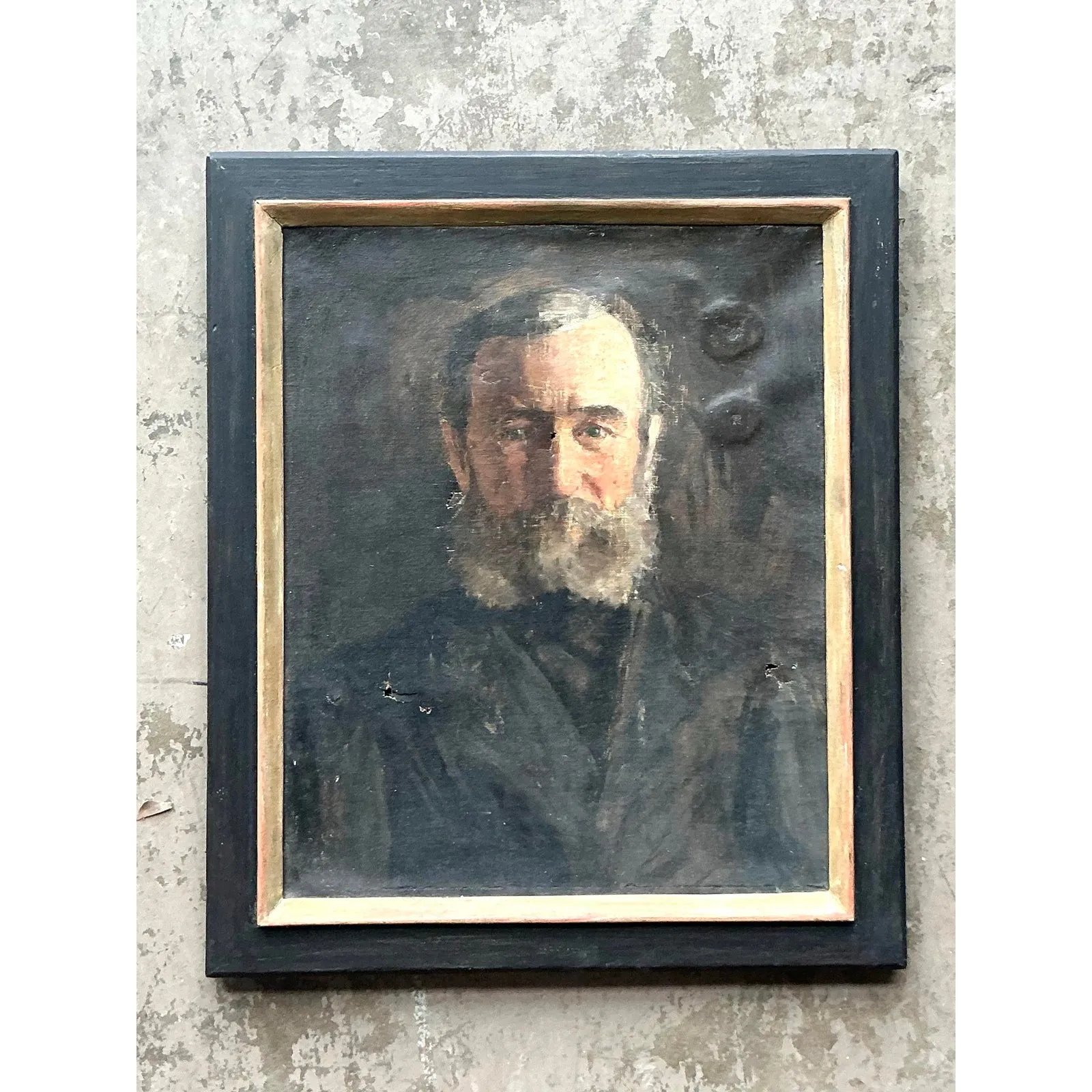 Vintage Boho 19th Century Original Oil Portrait of Man — additional photo 5