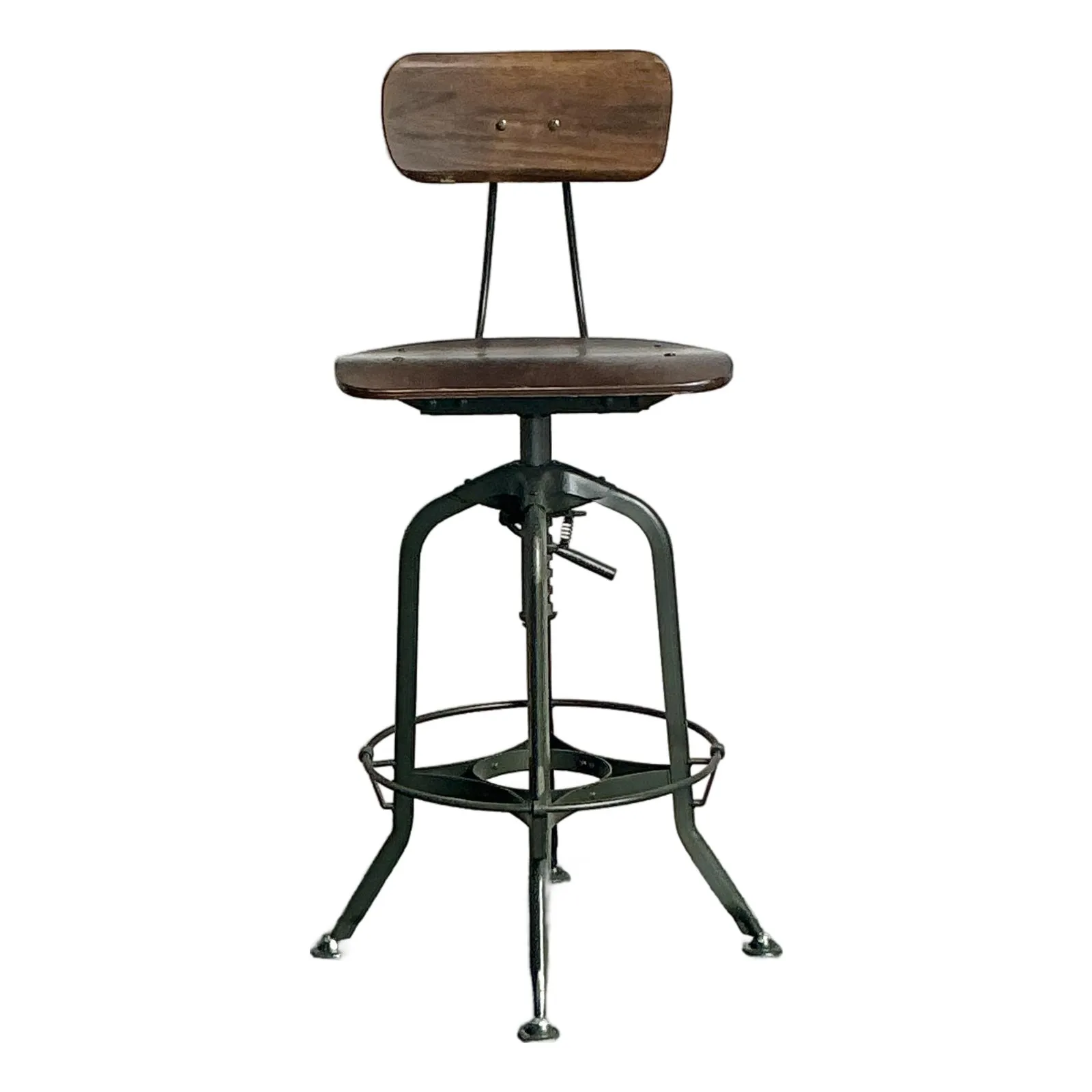 Vintage Boho Industrial Swivel Stool — additional photo 7