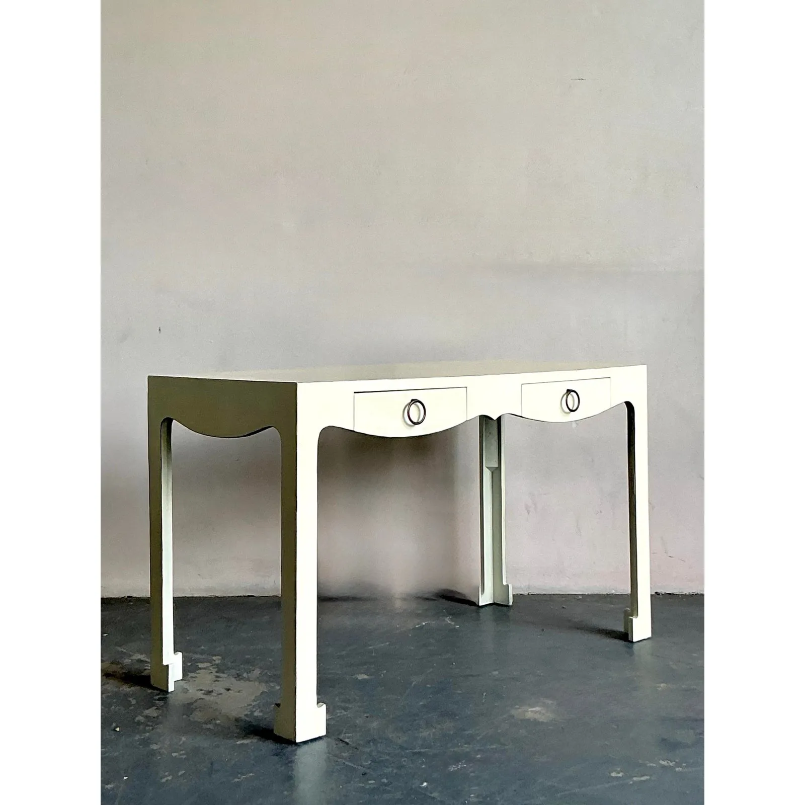 Vintage Regency Scalloped Writing Desk — additional photo 4