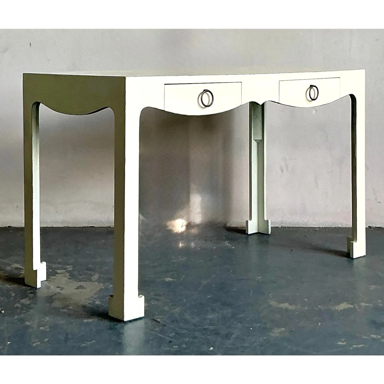 Vintage Regency Scalloped Writing Desk — additional photo 7