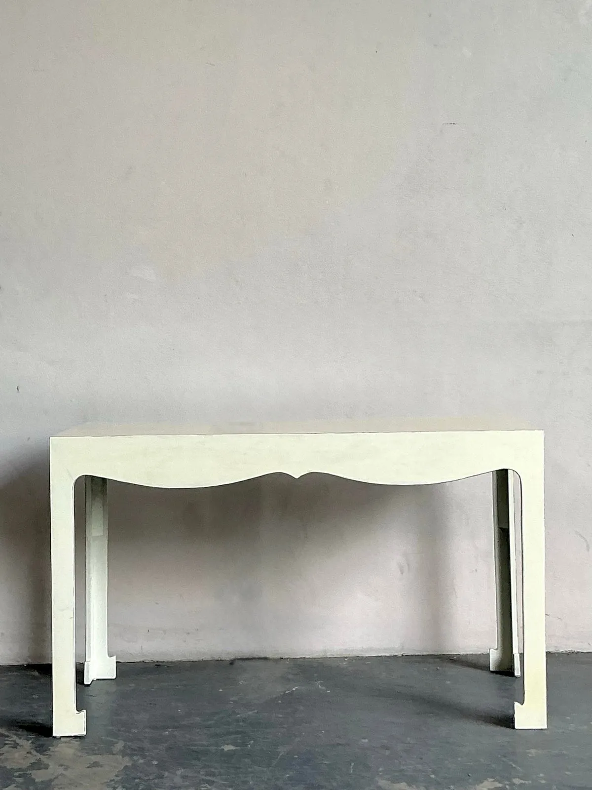 Vintage Regency Scalloped Writing Desk - Bottom view
