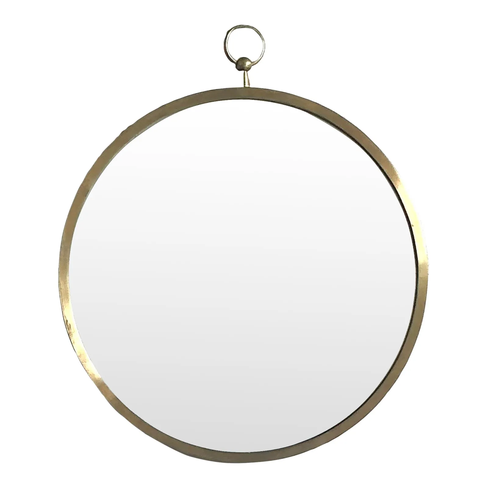 Vintage Italian Convex Circles Mirror After Fornasetti — additional photo 1
