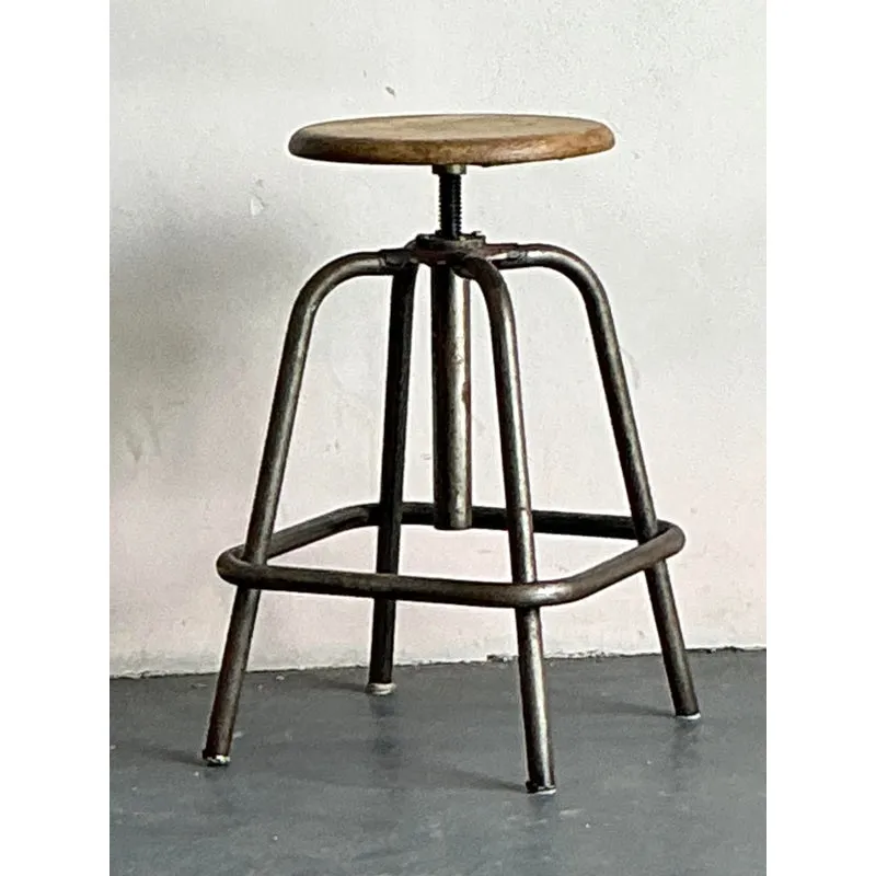 Vintage Boho Industrial Stool — additional photo 3