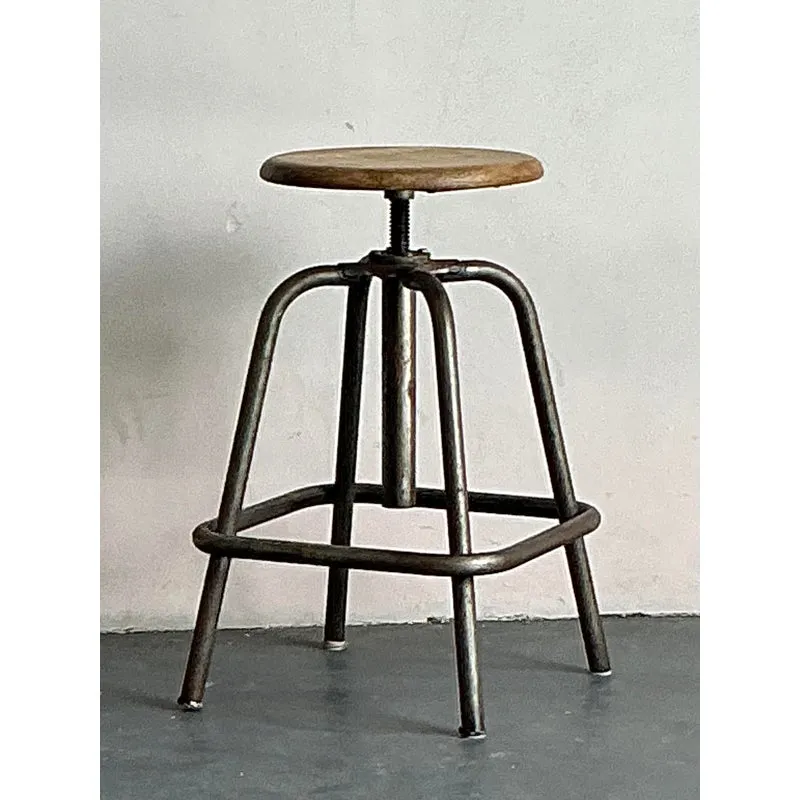 Vintage Boho Industrial Stool — additional photo 4