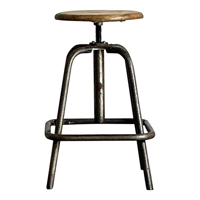 Vintage Boho Industrial Stool — additional photo 7