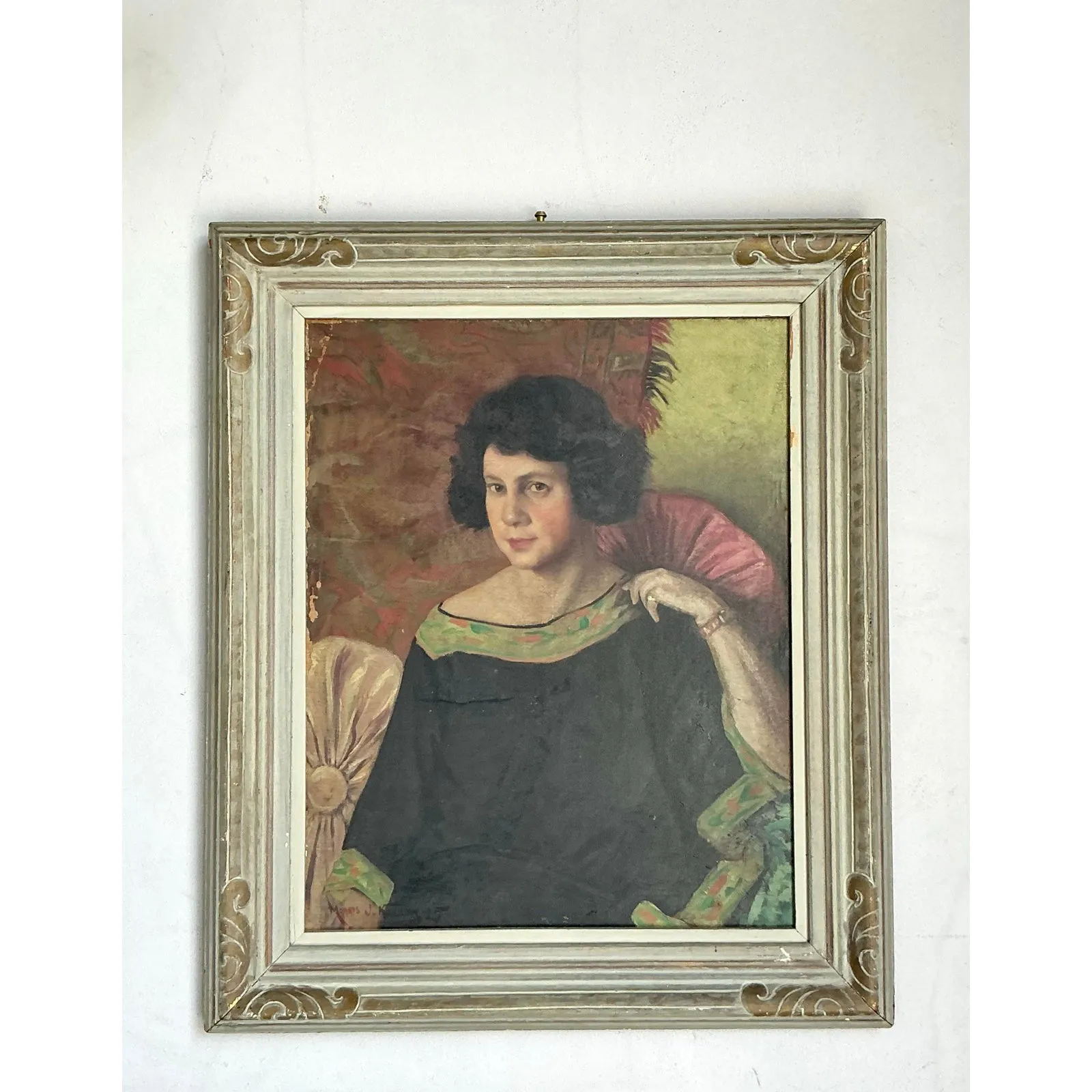 Vintage Regency 1925 Original Portrait of a Lady — additional photo 1