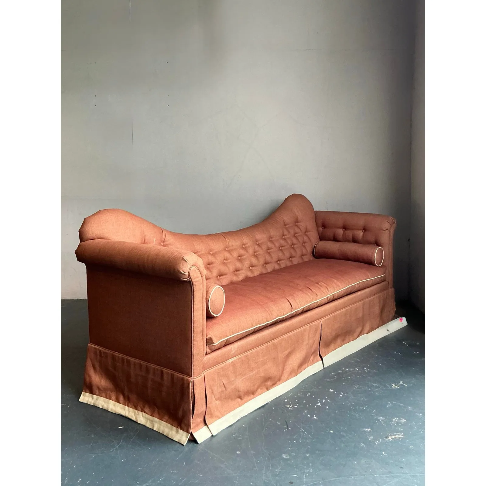 Vintage Regency Tomlinson Roll Back Tufted Sofa — additional photo 3