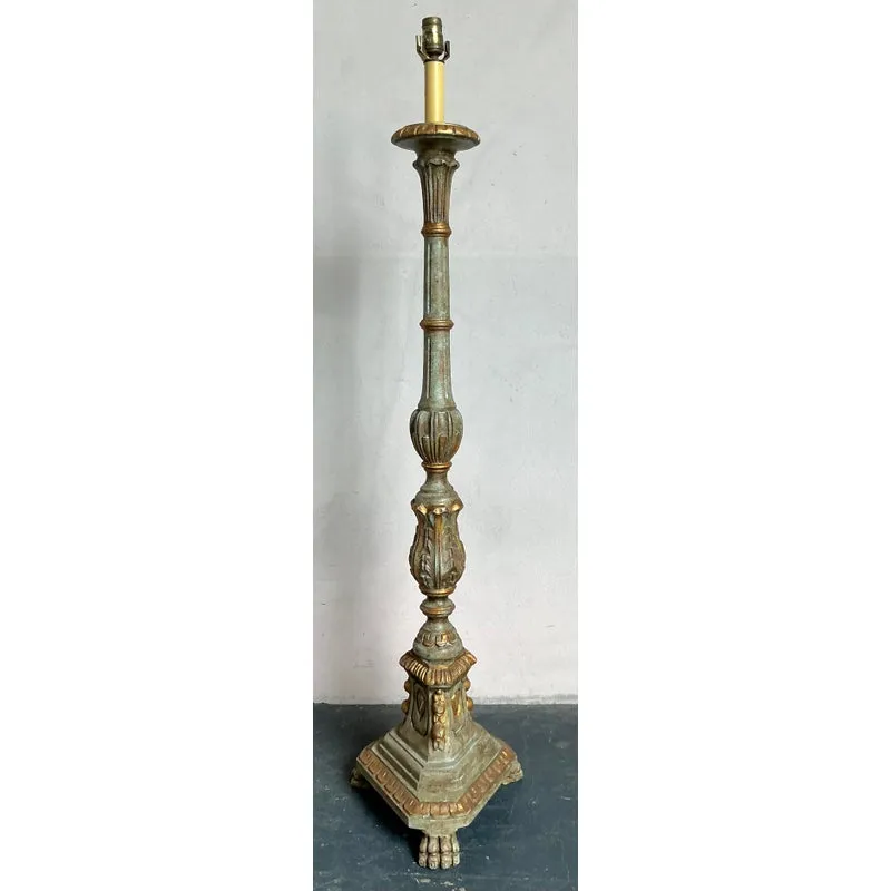 Vintage Regency Sarreid Gilt Tipped Floor Lamp — additional photo 3