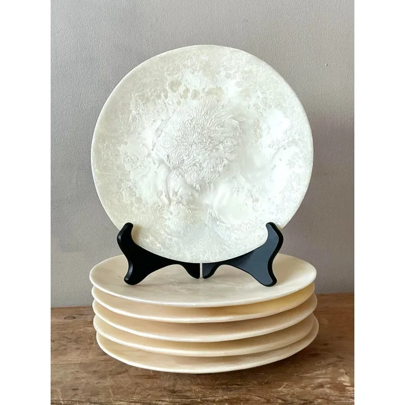 Vintage Boho Poured Resin Plates - Set of 6 — additional photo 1