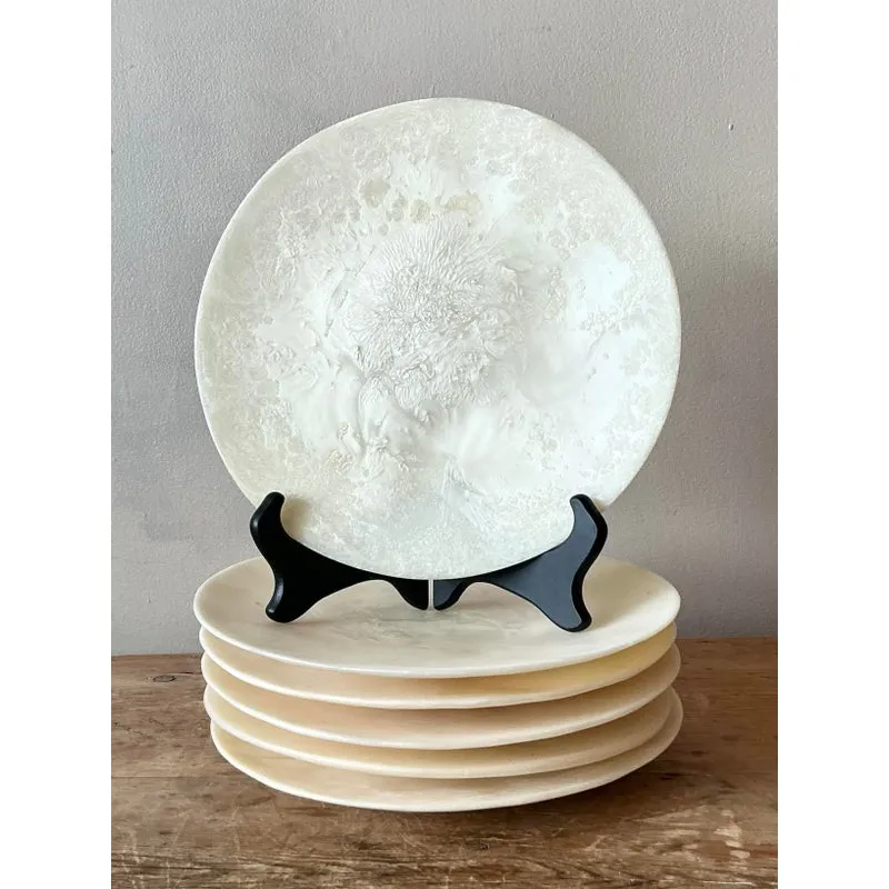 Vintage Boho Poured Resin Plates - Set of 6 — additional photo 2