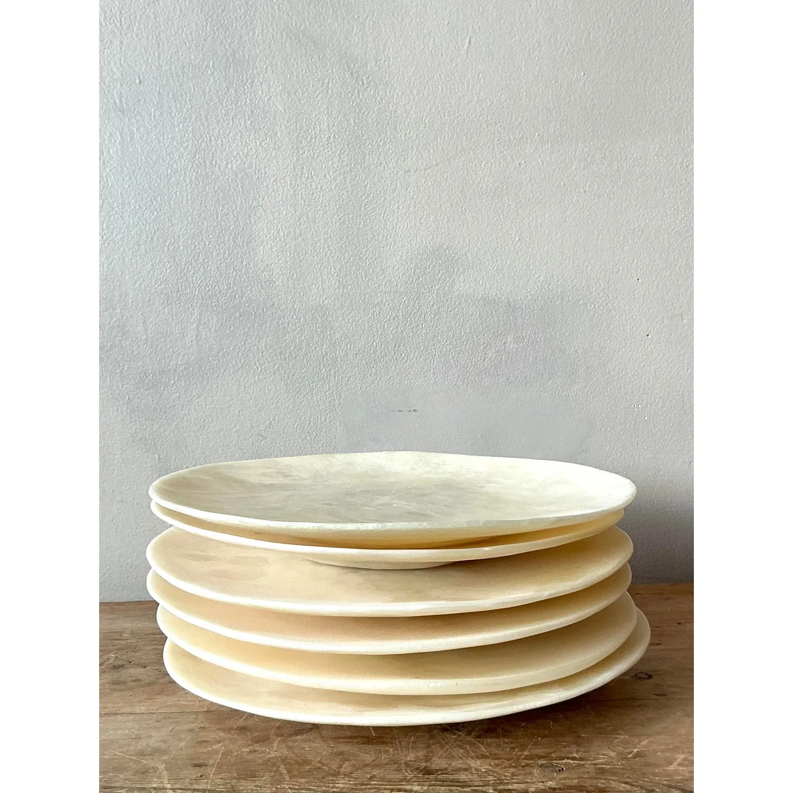 Vintage Boho Poured Resin Plates - Set of 6 — additional photo 4