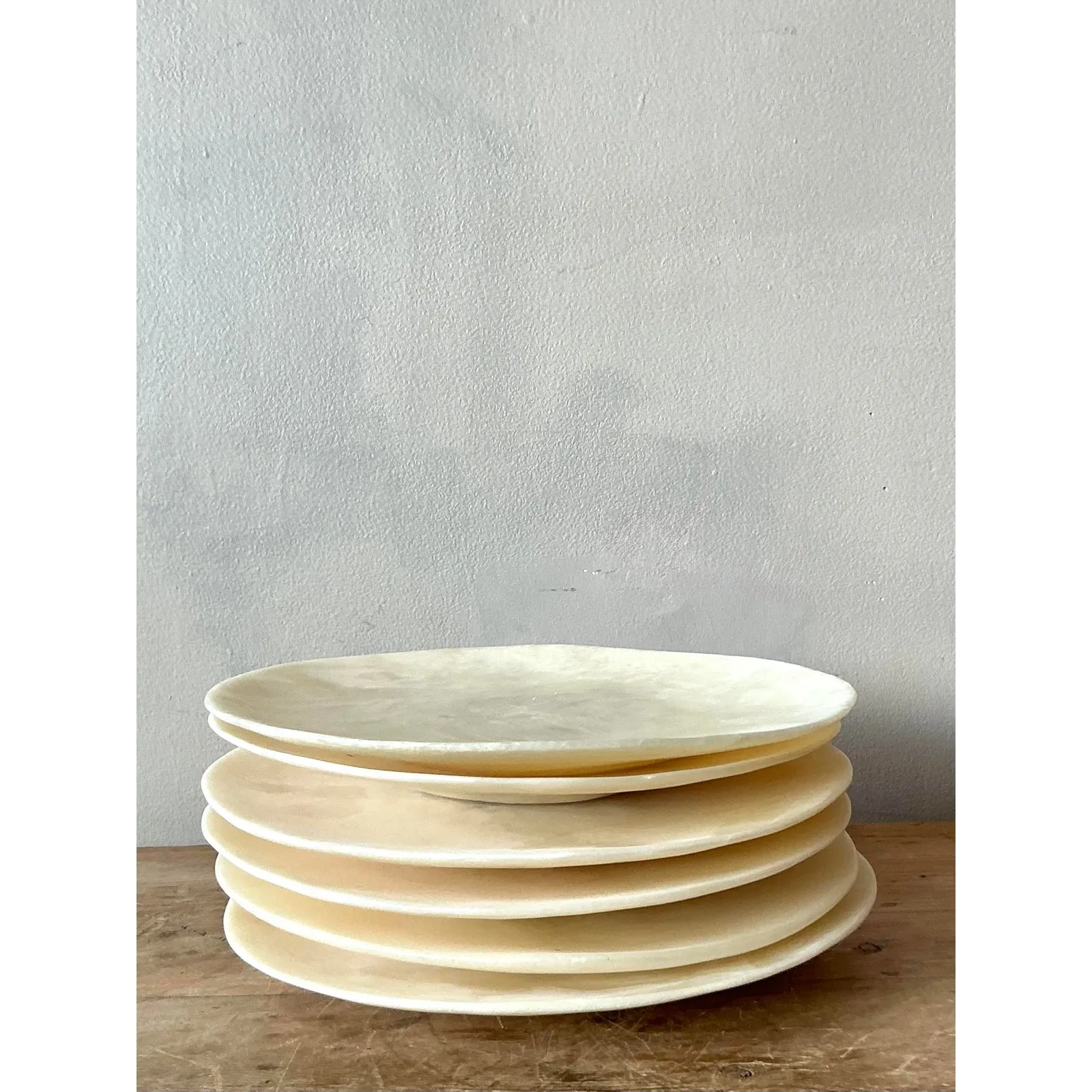 Vintage Boho Poured Resin Plates - Set of 6 — additional photo 5