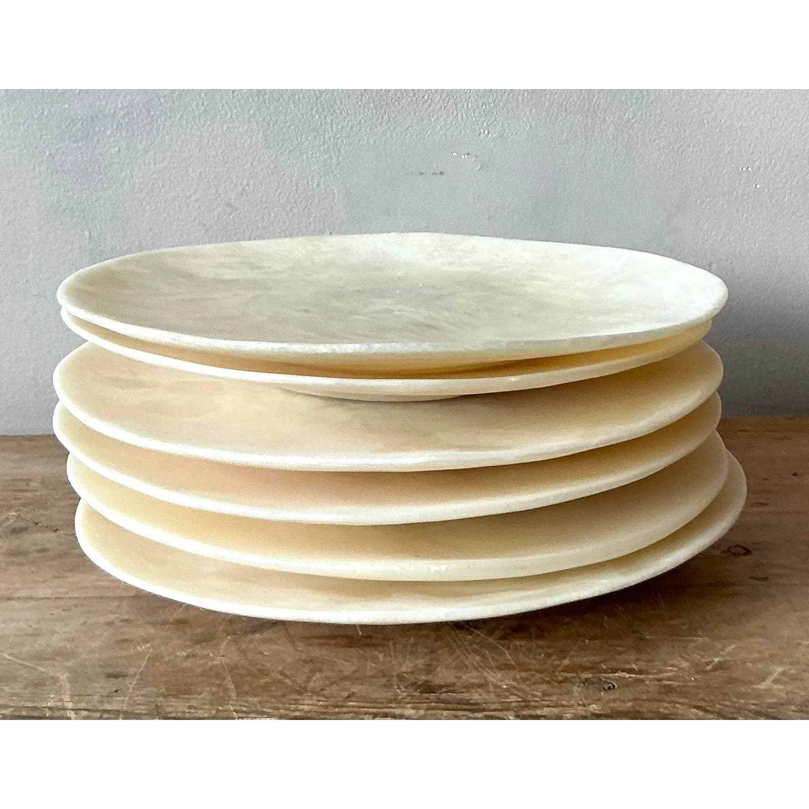 Vintage Boho Poured Resin Plates - Set of 6 — additional photo 6
