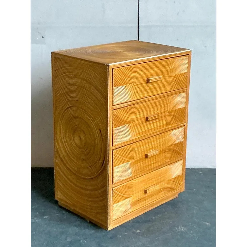 Vintage Boho Pencil Reed Chest of Drawers — additional photo 2
