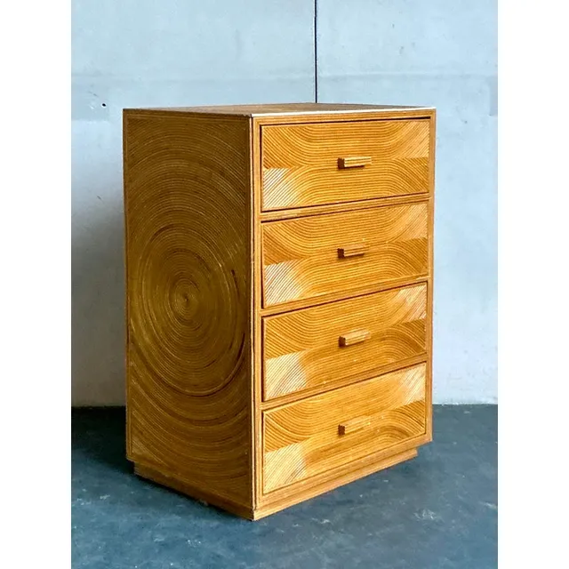 Vintage Boho Pencil Reed Chest of Drawers — additional photo 3
